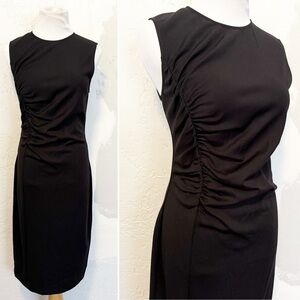 J. Crew 365 Blck Ruched Sheath Dress Size 8